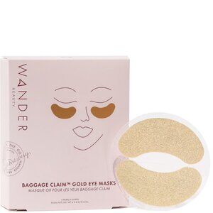 Wander Beauty Baggage Claim Gold Eye Masks 6 Pair NIB Brightening Eye Patches